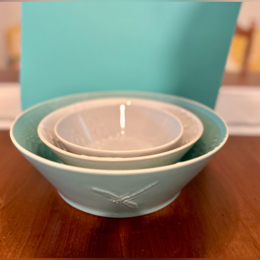 Tiffany & Co. flora and fauna nesting bowls